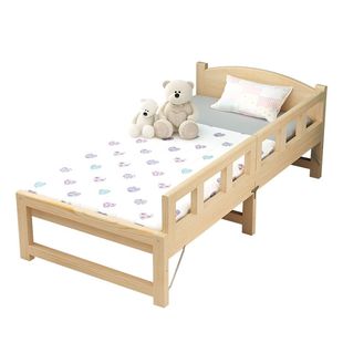 实木折叠拼接床加宽床加长床松木床架儿童单人床可定做床边床