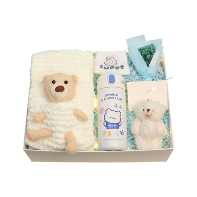 冬日小熊围巾diy手工礼盒送女生