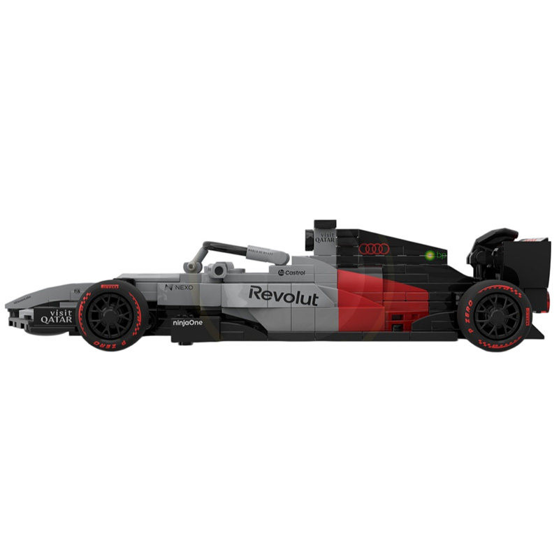 F1奥迪R26赛车积木拼插模型玩具