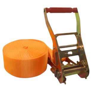 6cm宽货车捆绑带货物无钩收紧器步步紧绳器棘轮固定高强涤纶带6吨