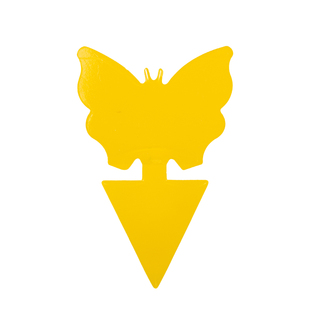 花型蝴蝶型粘虫板黄板双面强力室内专用家用蓟马插杆植物蚊子粘板