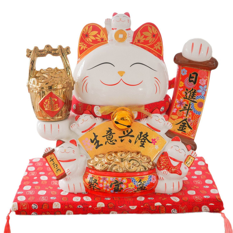 陶瓷大号招财猫摆件开业乔迁礼