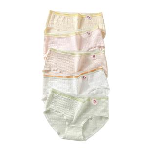 黛尔佳人A类婴儿棉内裤女无痕10A纯棉裆透气学生大码款三角裤