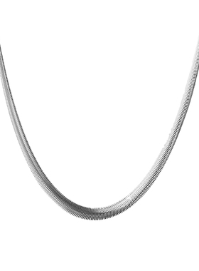 银色蛇骨链美式高街风嘻哈项链男