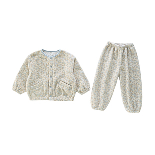 女童睡衣套装秋冬款雪粒绒保暖儿童宝宝珊瑚绒冬装家居服2025新款