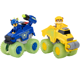 汪汪队立大功夜光大脚车救援越野大车队套装阿奇小力大号儿童玩具