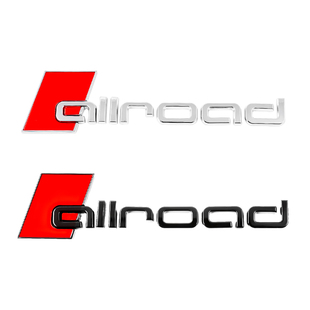 奥迪进口A4A6allroad旅行车改装车标allroad车标四驱尾标黑色标志