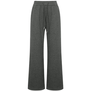 朵以2025冬季新款简约纯色休闲裤阔腿裤松紧腰加绒加厚保暖长裤女