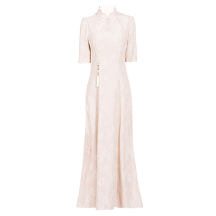 多丽琦2026春新改良旗袍裙优雅高端宴会晚会修身连衣裙蕾丝日常款