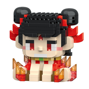 敖丙哪吒积木玩具结界兽小颗粒拼装益智拼装玩具公仔摆件生日礼物