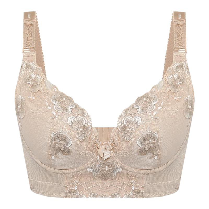 萊特妮絲刺繡調(diào)整型內(nèi)衣女聚攏收副乳美背胸罩大胸顯小防下垂文胸
