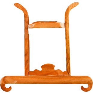 剑架实木刀架底座摆件客厅立式桃木剑戒尺兵器架托家居木雕工艺品