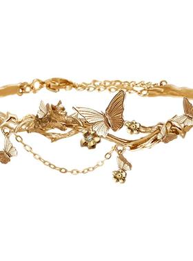 MASW麻秀可爱蝴蝶猫猫手镯高级感