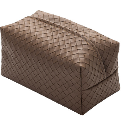 MISTYWOOD简约皮革编织纹纸巾盒