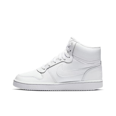 NikeEbernon系带女板鞋高帮纯白