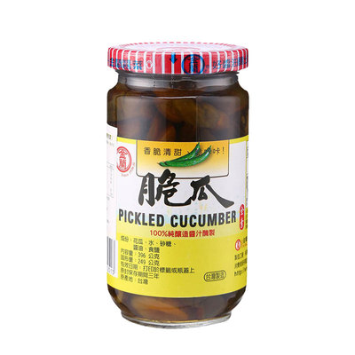 中国台湾金兰脆瓜396g咸菜即食酱瓜拌饭配粥酱菜下菜饭开胃菜