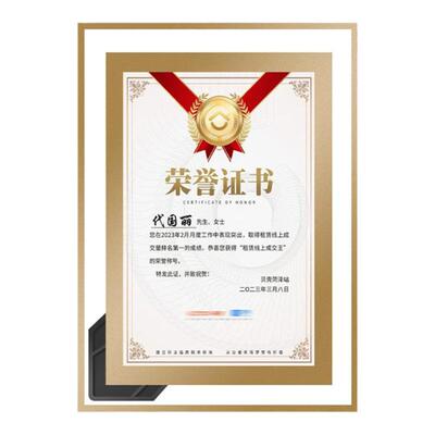 荣誉证书奖状定制授权聘书展示框