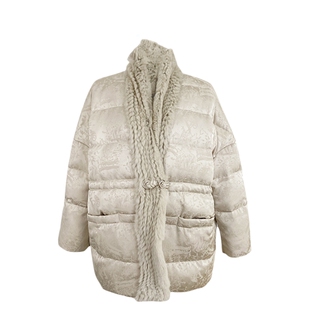 国风衣莎美诺冬中款羽绒服毛领厚外套女上衣Y364D9075