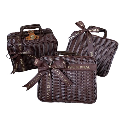 伴手礼盒男士高级感藤编手提箱