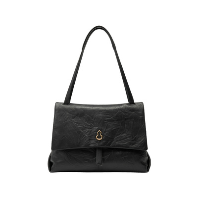 BAMPO半坡瓦檐邮差包 头层牛皮托特包原创新款大容量斜挎单肩包