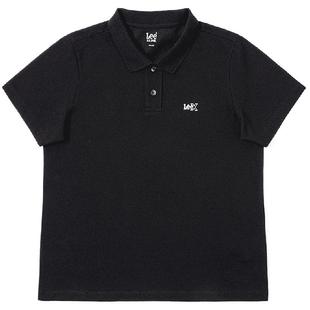 Lee标准版经典翻领刺绣小Logo女短袖polo衫休闲潮流LWT009916205