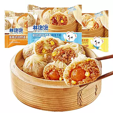 林饱饱6件装烧麦芝士鸡肉牛肉卷饭团早餐