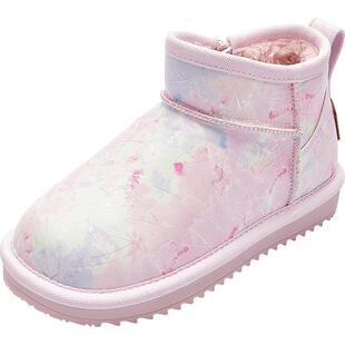 巴拉巴拉童鞋儿童雪地靴男童女童短靴加厚加绒冬季靴子简约防滑潮