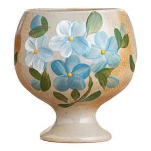 景德镇手绘釉下彩陶瓷马克杯咖啡杯高端水杯家用350ml冰淇淋杯