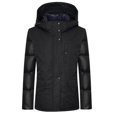 Hazzys哈吉斯拼接休闲羽绒服女冬季简约潮流时尚通勤保暖舒适外套