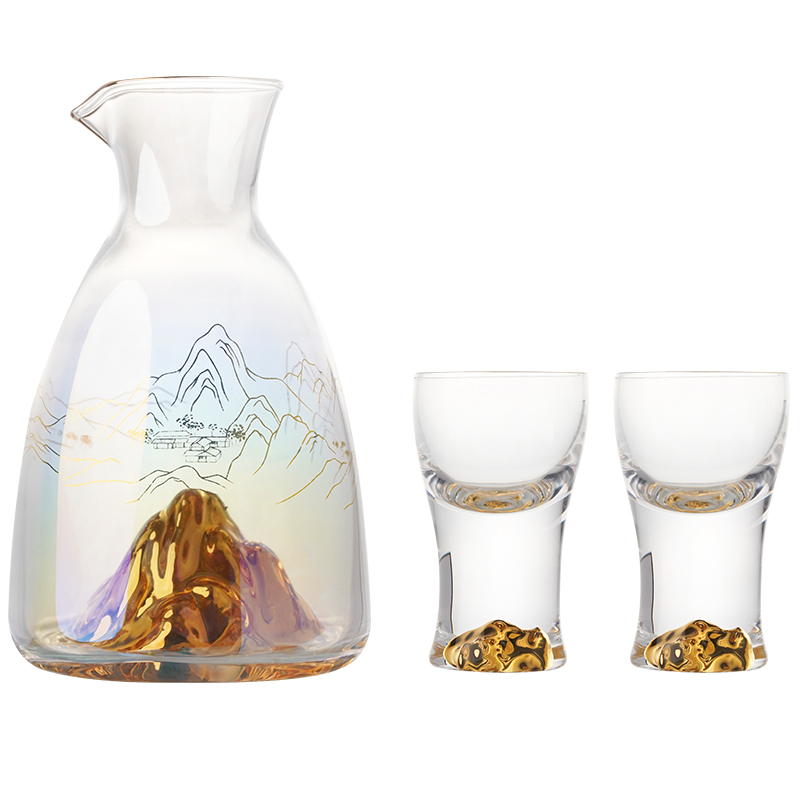 故宫 千里江山系列酒具套装 酒壶酒杯合家欢融故宫官方旗舰店