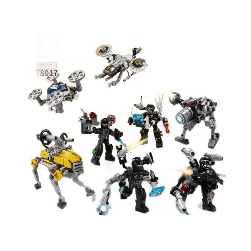 乐毅积木78017特警玩具拼插赠品