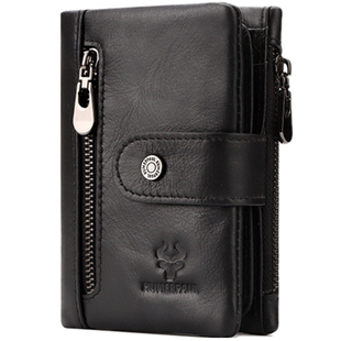 新款男女士真皮钱包多卡位头层牛皮拉链多功能防盗刷商务钱夹韩版