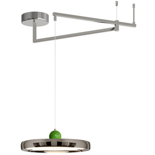 爱多辉摇臂吊灯可移位创意现代极简餐厅饭桌吧台书房阅读飞碟吊灯