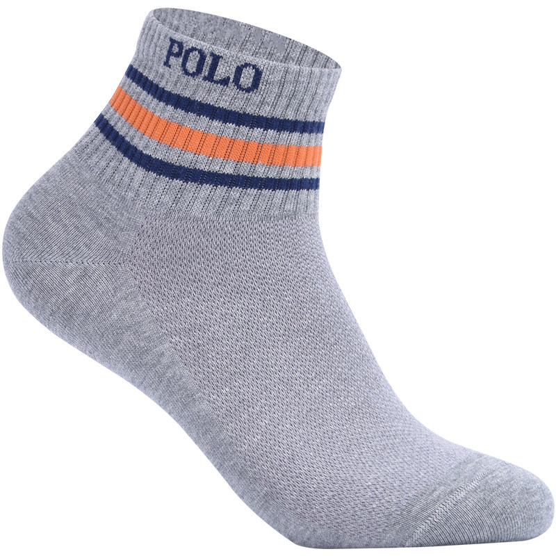 POLO男士夏季薄款透气无骨中筒袜