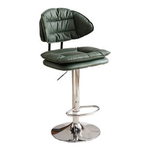 升降吧台椅家用高脚凳轻奢现代酒吧椅前台收银椅子靠背简约吧台凳