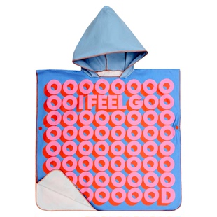 有这么只UzMz儿童吸水快干速干连帽斗篷沙滩巾儿童游泳浴巾温泉
