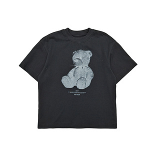 edo1一度童装26春夏新款小熊印花圆领短袖T恤男女同款时尚上衣潮