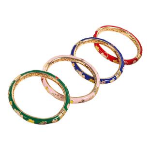 珐琅彩卡通手环铜胚小猪景泰蓝儿童手镯生日礼物儿童节礼品纪念品