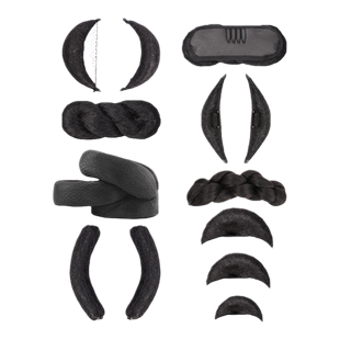 古装假发包可弯曲唐风明制圆牛角垫发板汉服假发新款百变麻花发包