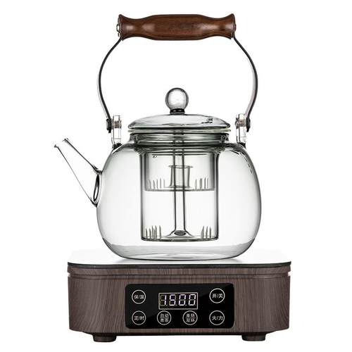 兴梵全玻璃提梁蒸煮两用煮茶器喷淋式蒸汽自动电陶炉煮茶炉养生壶