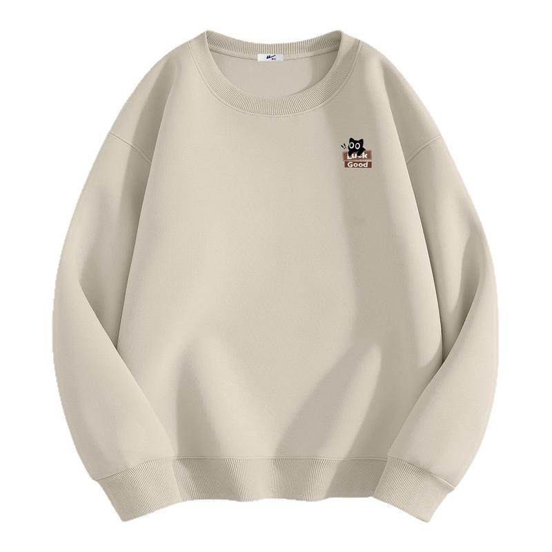 回力卫衣男圆领加绒秋冬季衣服新款大码上衣学生青少年春装长袖男