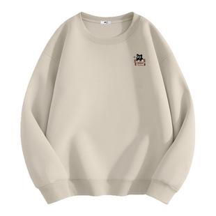 回力卫衣男圆领加绒秋冬季衣服新款大码上衣学生青少年秋装长袖男