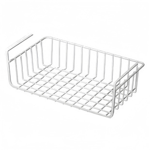 厨房吊柜门下置物架悬挂吊篮挂架分层储物架挂纸巾保鲜膜收纳架子