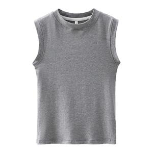 韩系黑色工字吊带背心遮副乳