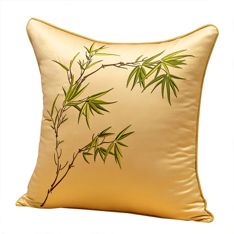 中式刺绣亭台抱枕靠垫绣花靠枕套