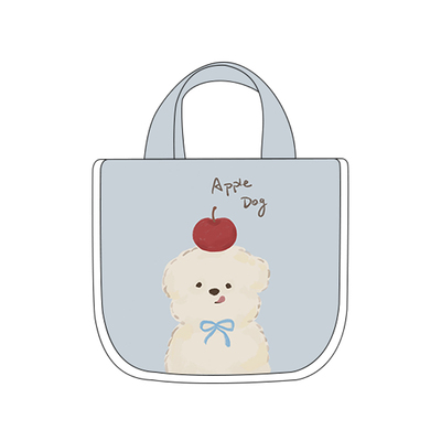 尼睿可爱简约苹果小狗手提包