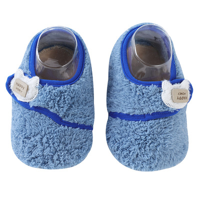 秋冬防滑地板袜室内儿童加绒隔凉地板鞋幼儿加厚软底早教学步袜套