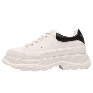 麦昆达厚底小白鞋女2025年春秋新款增高松糕底运动鞋女真皮休闲鞋