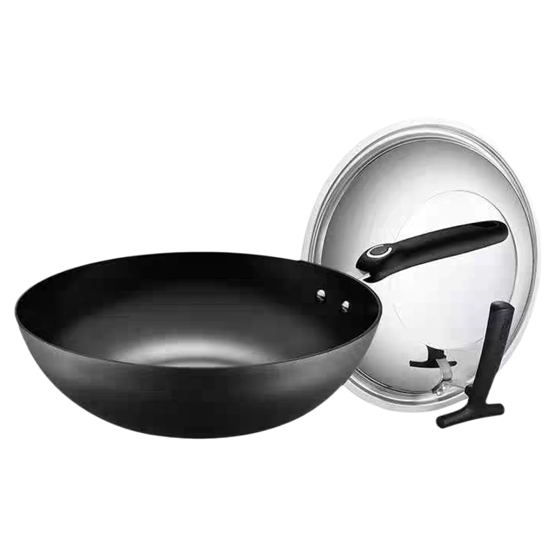 爱仕达炒锅商场同款正品铸铁锈不了平底炒锅CF30B5Q/CF32B5Q