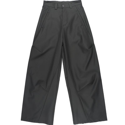 TRHOMME镰刀廓形加长阔腿裤